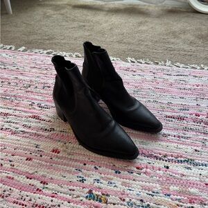 ZARA black heeled boots size 8
